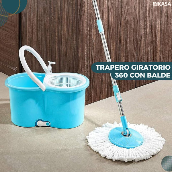 Trapero giratorio 360 con balde