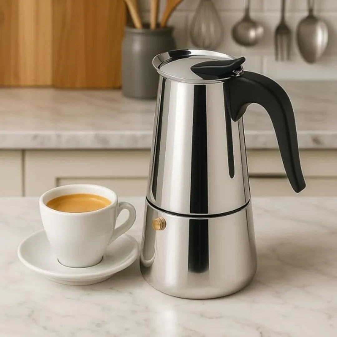 Cafetera Italiana Acero Inoxidable 12 Tazas
