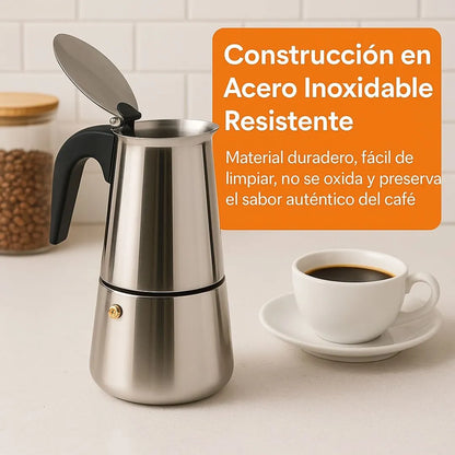 Cafetera Italiana Acero Inoxidable 12 Tazas