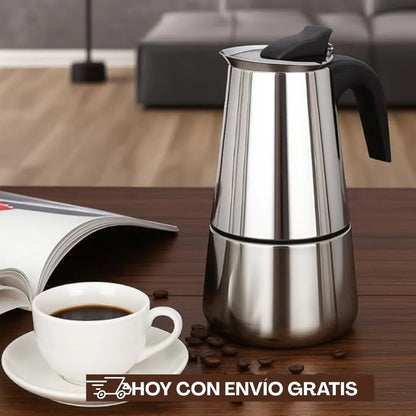 Cafetera Italiana Acero Inoxidable 12 Tazas