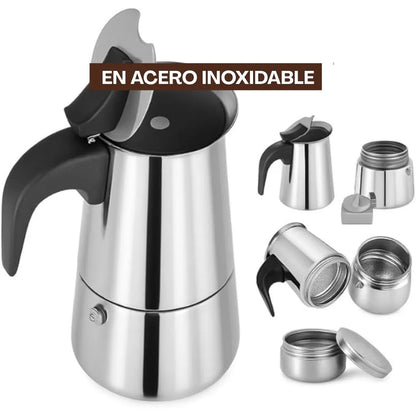 Cafetera Italiana Acero Inoxidable 12 Tazas