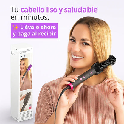 Cepillo Alisador LissMagic™ Cabello Liso y Perfecto en 3 Minutos, Sin Frizz y Sin Daños