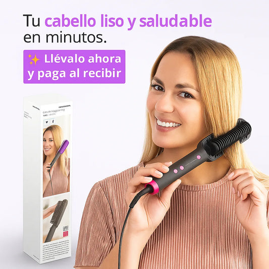 Cepillo Alisador LissMagic™ Cabello Liso y Perfecto en 3 Minutos, Sin Frizz y Sin Daños