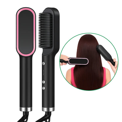 Cepillo Alisador LissMagic™ Cabello Liso y Perfecto en 3 Minutos, Sin Frizz y Sin Daños