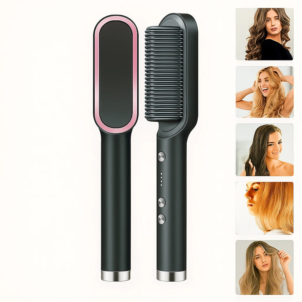 Cepillo Alisador LissMagic™ Cabello Liso y Perfecto en 3 Minutos, Sin Frizz y Sin Daños
