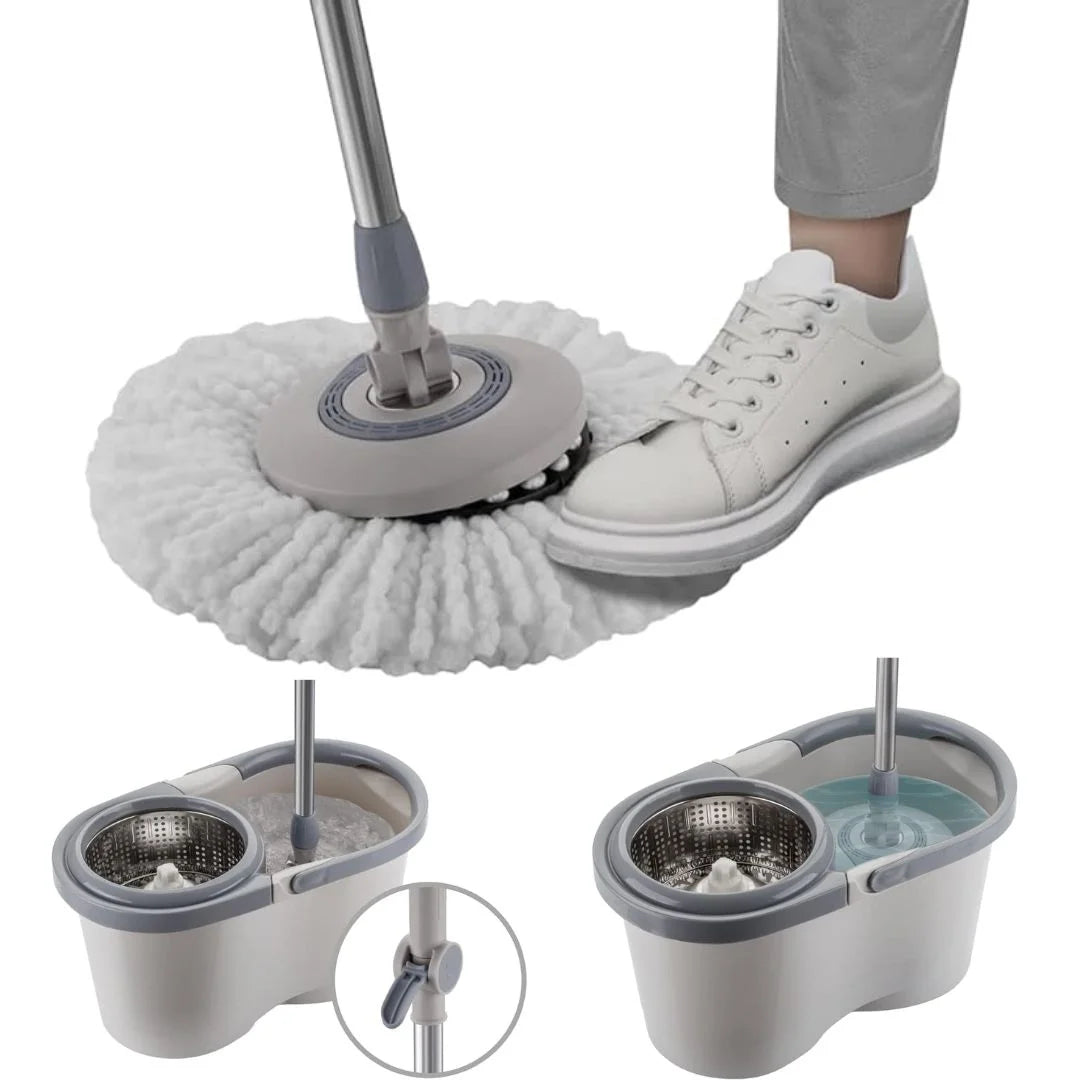 Mopa Giratoria 360 con Balde Escurridor Automático