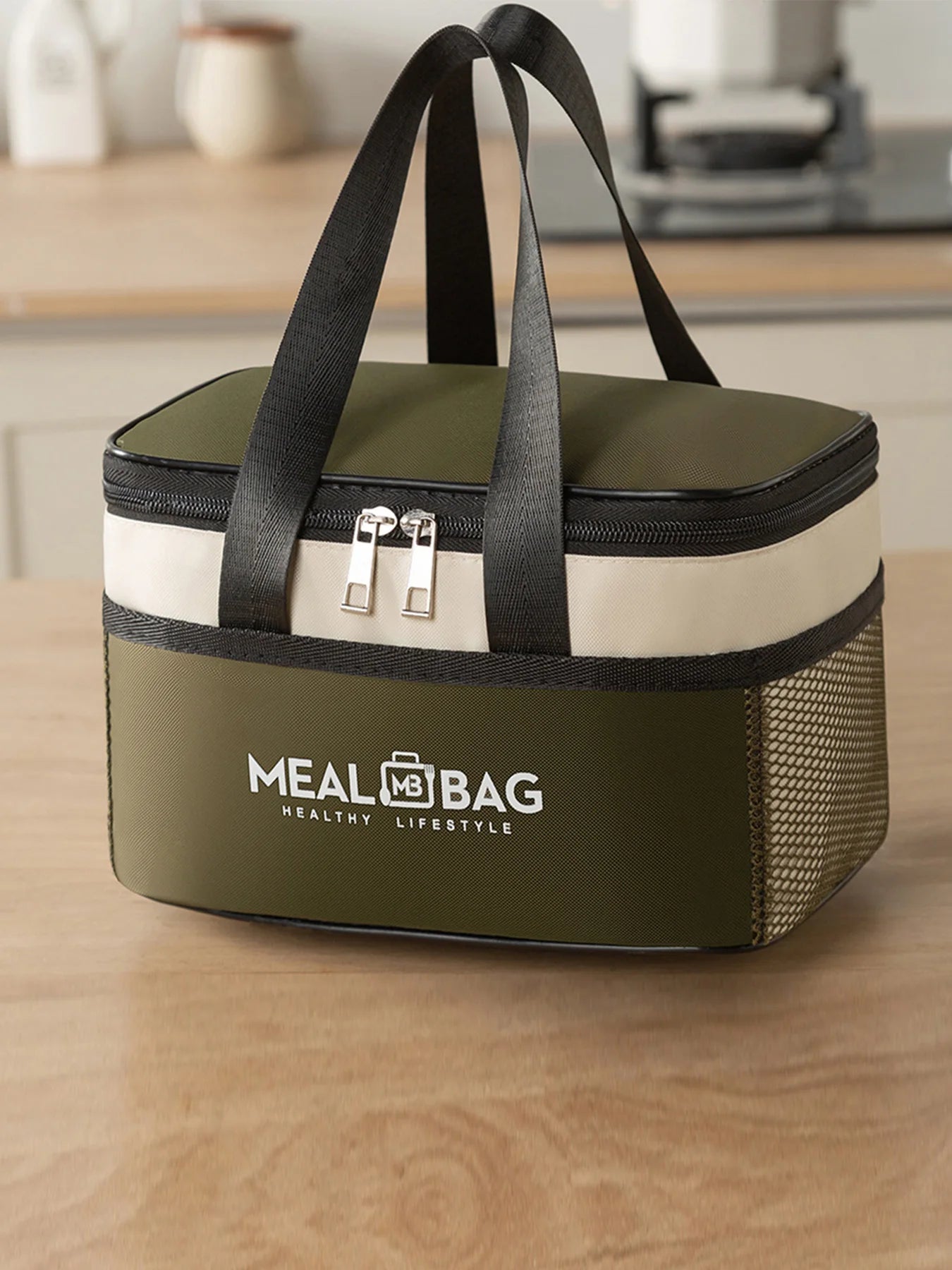 Bolsa de almuerzo portátil, caja aislada para alimentos, caja aislada con correa impermeable para el hombro, bolsa de fiambrera de mano, aluminio fresco DH