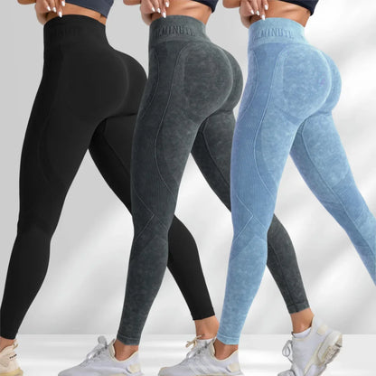 Leggings de Yoga Sin Costuras de Cintura Alta