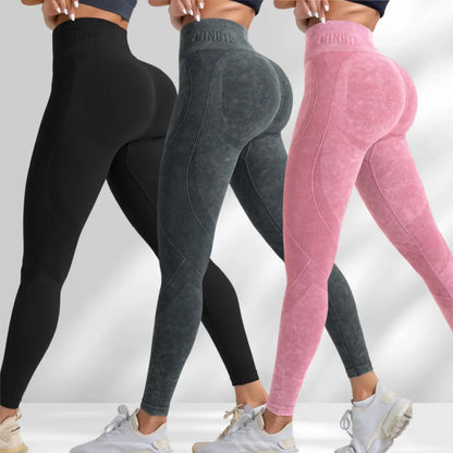Leggings de Yoga Sin Costuras de Cintura Alta