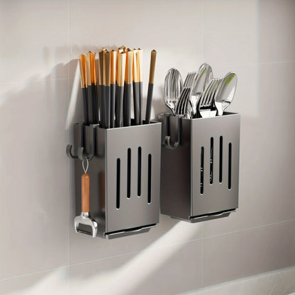 Soporte Elegante para Utensilios de Cocina sin Perforación