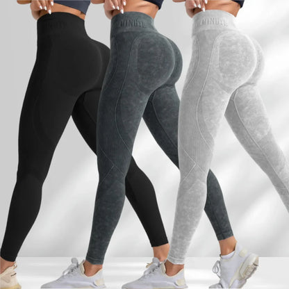 Leggings de Yoga Sin Costuras de Cintura Alta