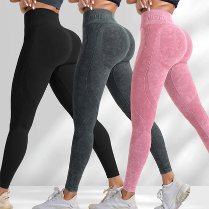 Leggings de Yoga Sin Costuras de Cintura Alta