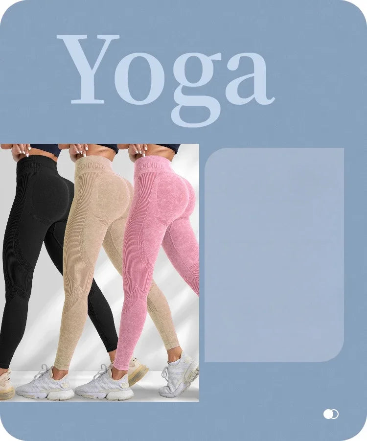 Leggings de Yoga Sin Costuras de Cintura Alta