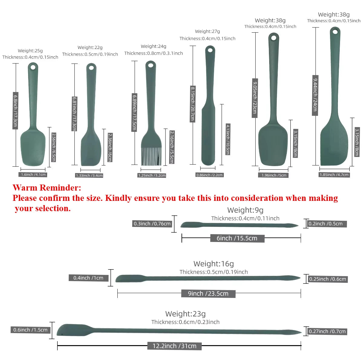 Set de Espátulas de Silicona Premium para Cocina