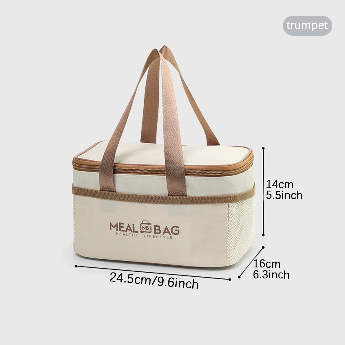 Bolsa de almuerzo portátil, caja aislada para alimentos, caja aislada con correa impermeable para el hombro, bolsa de fiambrera de mano, aluminio fresco DH
