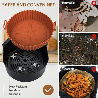 Cesta de Silicona Premium para Airfryer - Cocina Saludable y Sin Esfuerzo