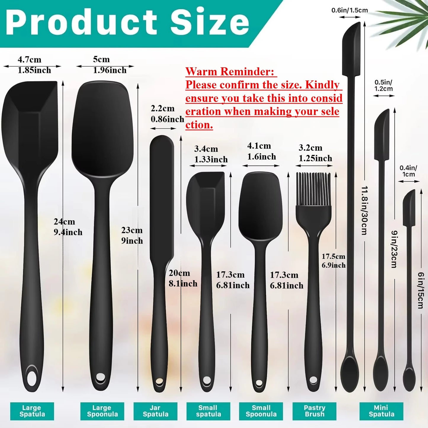 Set de Espátulas de Silicona Premium para Cocina