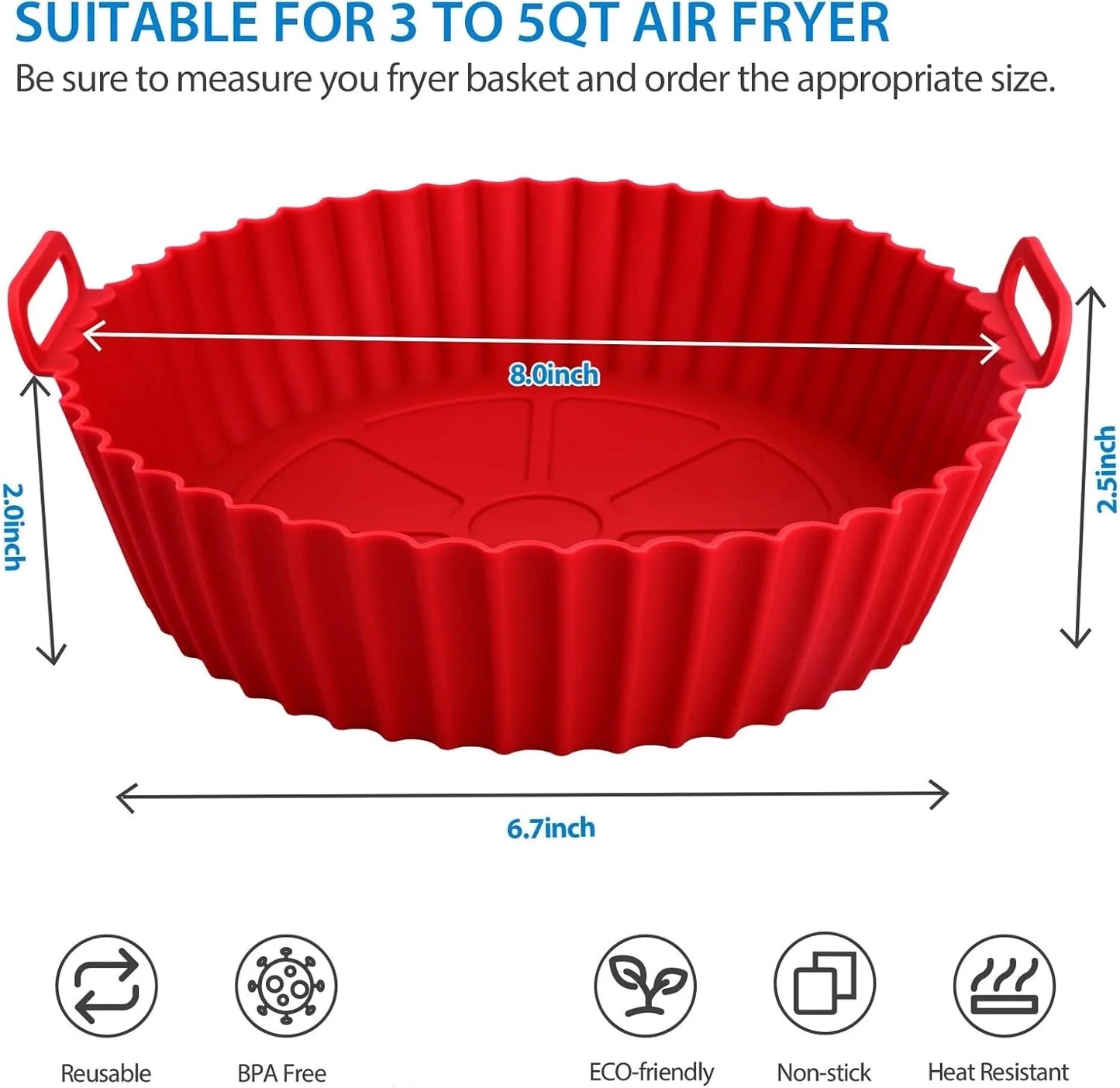 Cesta de Silicona Premium para Airfryer - Cocina Saludable y Sin Esfuerzo