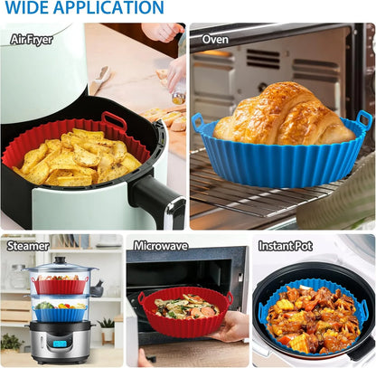 Cesta de Silicona Premium para Airfryer - Cocina Saludable y Sin Esfuerzo