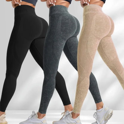 Leggings de Yoga Sin Costuras de Cintura Alta