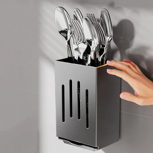 Soporte Elegante para Utensilios de Cocina sin Perforación