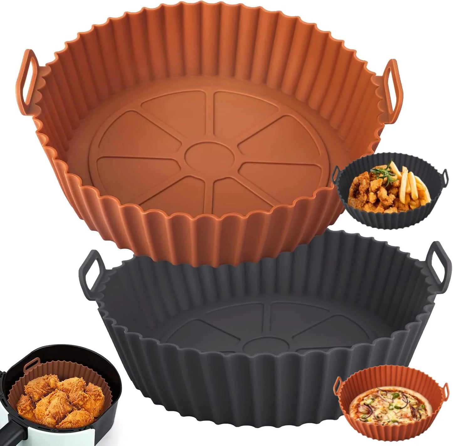 Cesta de Silicona Premium para Airfryer - Cocina Saludable y Sin Esfuerzo